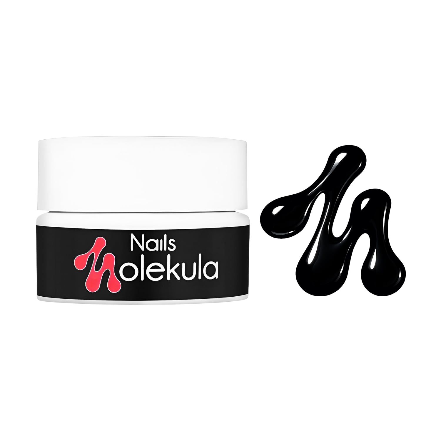 Гель-фарба для дизайну нігтів Nails Molekula Professional Color Gel, Black, 5 мл